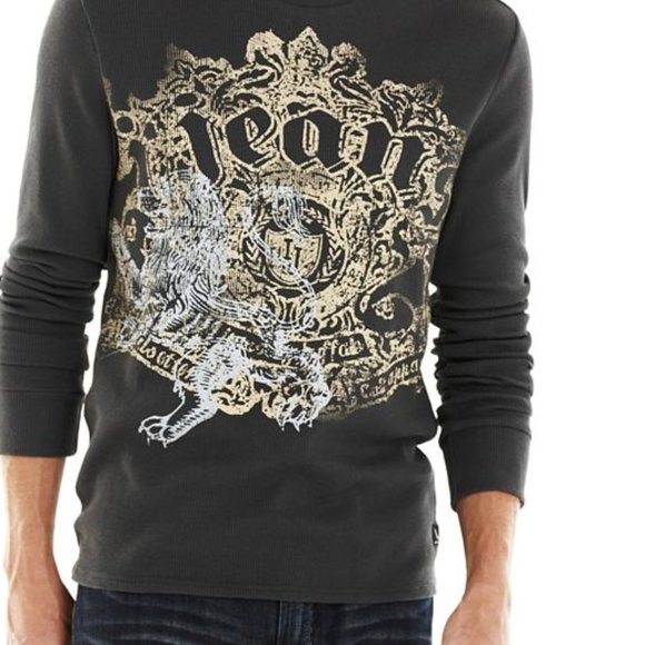 Jeans By Buffalo Graphic Thermal Shirt - Picture 1 of 3